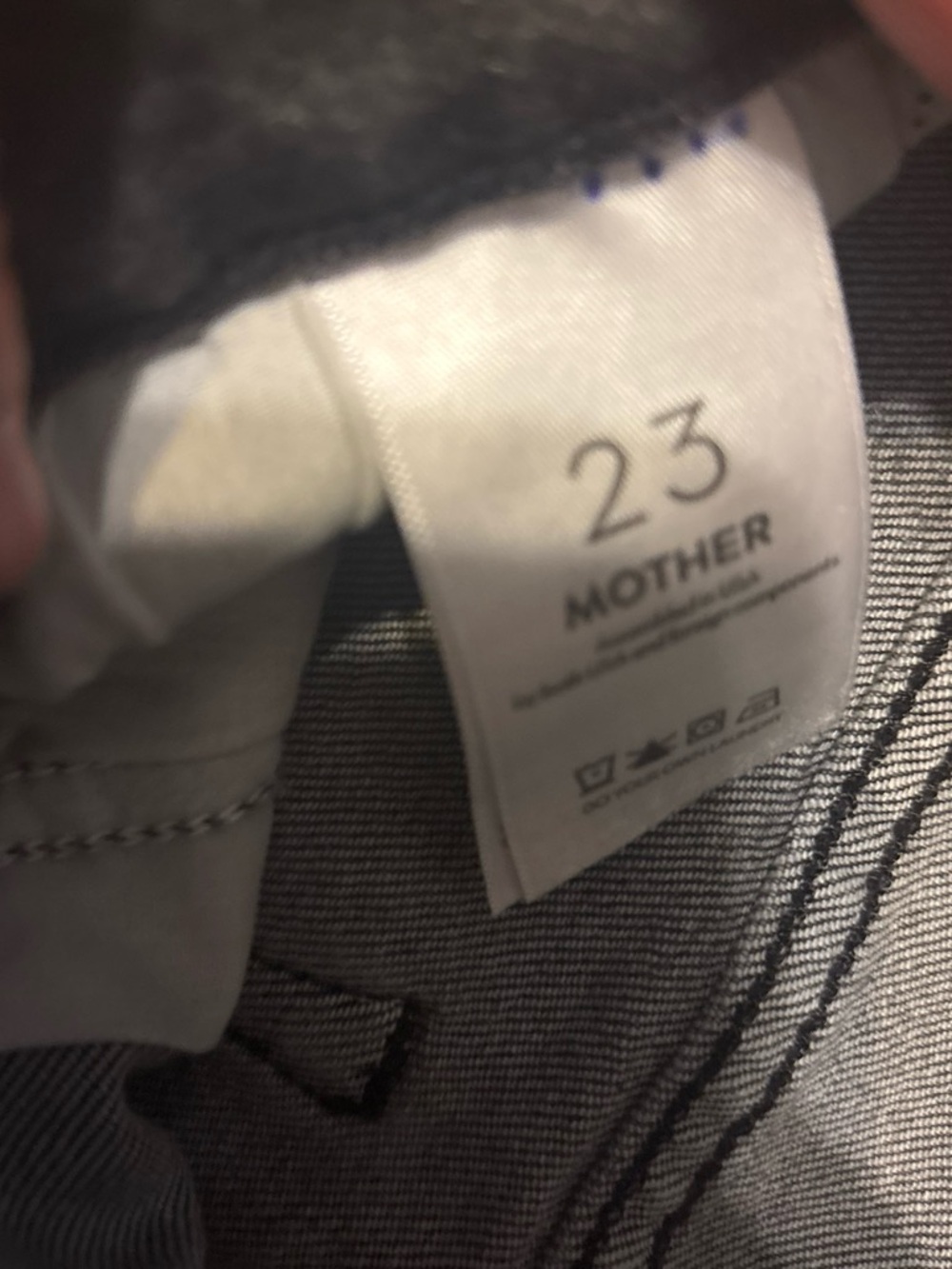 MOTHER Women's Charcoal Gray Slim Straight Jeans - Picture 3 of 3